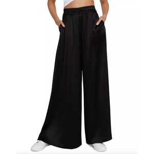 NWOT Alice + Olivia Women's‎ S Kenley Drawstring Palazzo Wide Leg Satin Pants